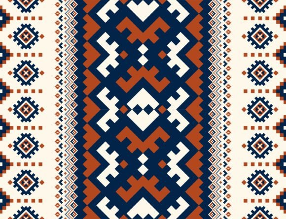 Aztec Embroidery Geometric Pattern Review