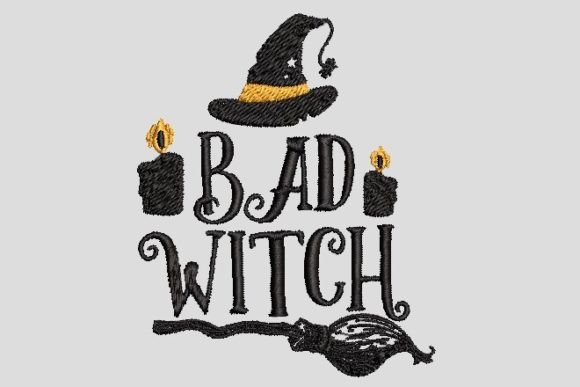 Bad Witch Hat Broom Embroidery Review