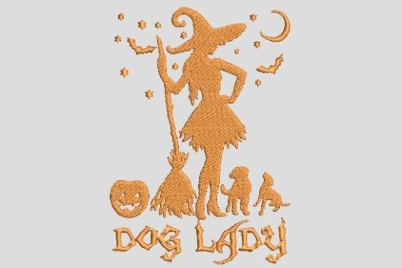 Dog Witch Lady Halloween Embroidery Review