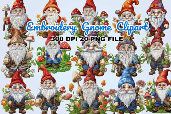 Embroidery Gnome Clipart Bundle Review