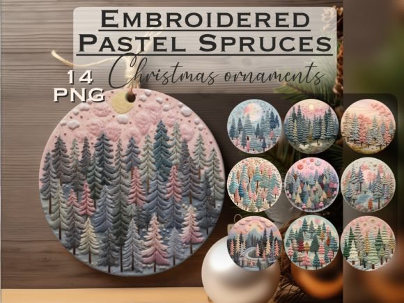 Embroidery Spruce Tree Round Ornament Review