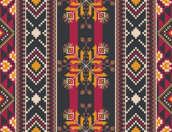 Ethnic Embroidery Colorful Pattern Review