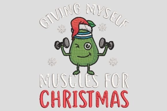 Giving Muscle for Christmas Embroidery Review