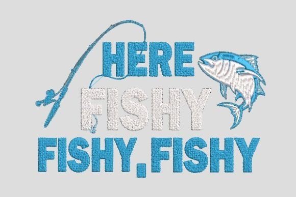 Here Fishy Embroidery File Review for Etsy Sellers