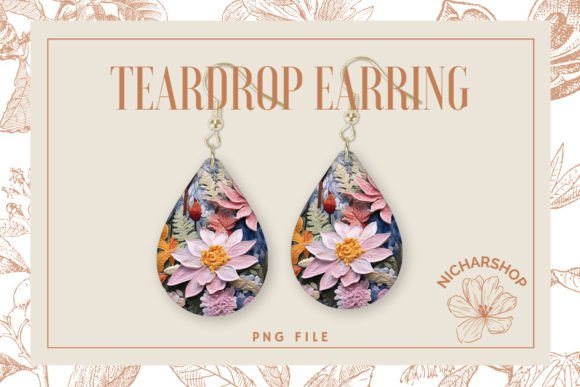 Lotus Flower Embroidery Teardrop Earring Review