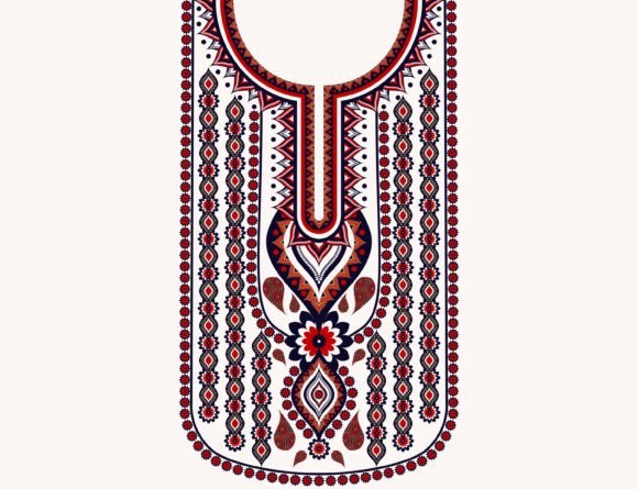 Neckline Embroidery Paisley Pattern Review