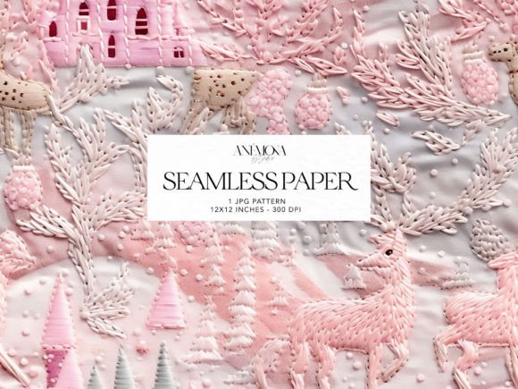 Pink Christmas Embroidery Pattern Paper Review